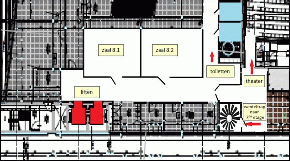 Plattegrond 8ste etage
